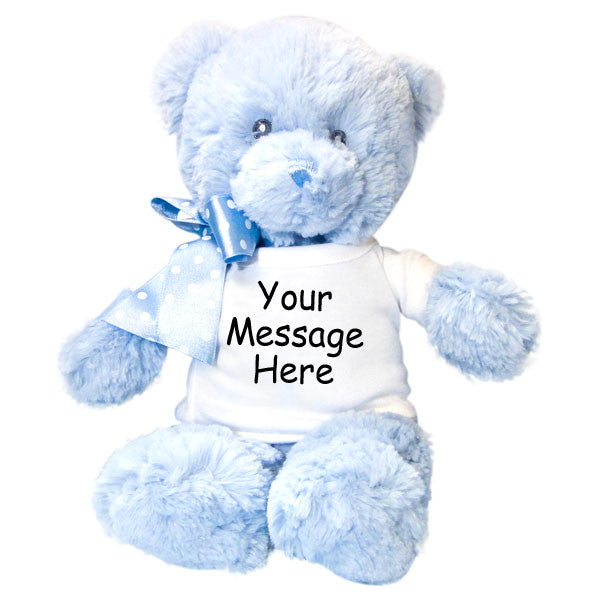 Personalized Blue Teddy Bear  Custom Plush Baby Boy Gift – Say it with a  Stuffed Animal