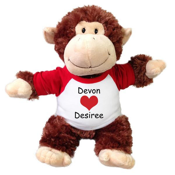 Personalized stuffed hot sale monkey