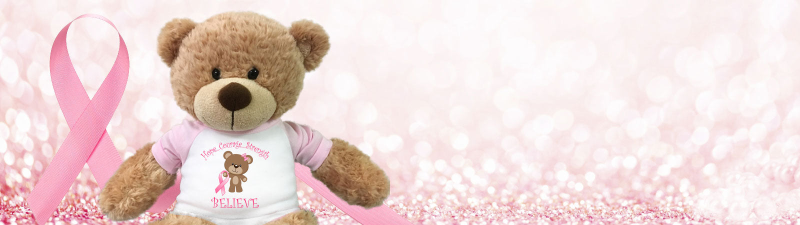 Personalized Breast Cancer Support Teddy Bears