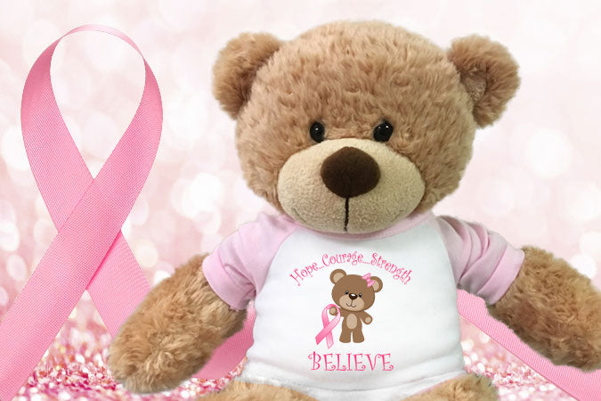 Personalized Breast Cancer Support Teddy Bears