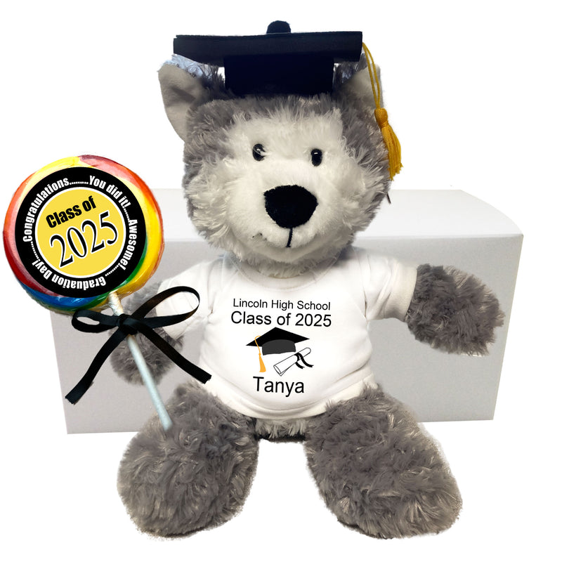 Personalized Graduation Husky or Wolf Gift Set - Class of 2025