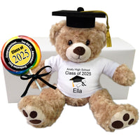 Personalized Graduation Teddy Bear Gift Set - 13" Honey Vera Bear - Class of 2025