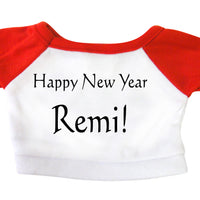 Back of shirt for personalized Chinese New Year teddy bear