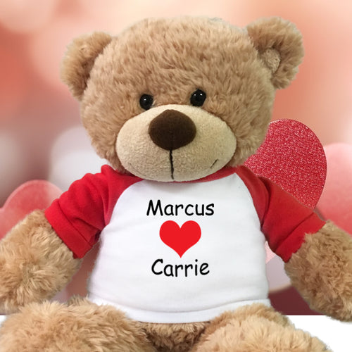 Personalized Valentines teddy bears and plush stuffed animals